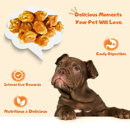 Chicken Wrapped Banana Treats, Grain-Free Chewy Dog Snacks for Small Medium Dogs, 10.6 oz - Petpuro