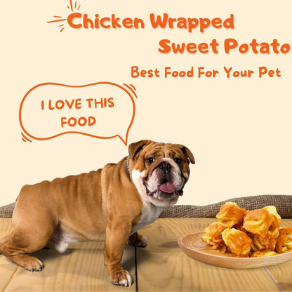 Chicken Wrapped Banana Treats, Grain-Free Chewy Dog Snacks for Small Medium Dogs, 10.6 oz - Petpuro